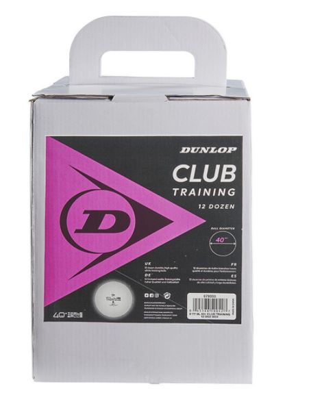 Pelotas Tenis Mesa 40+ mm Training Dunlop Caja 144u 