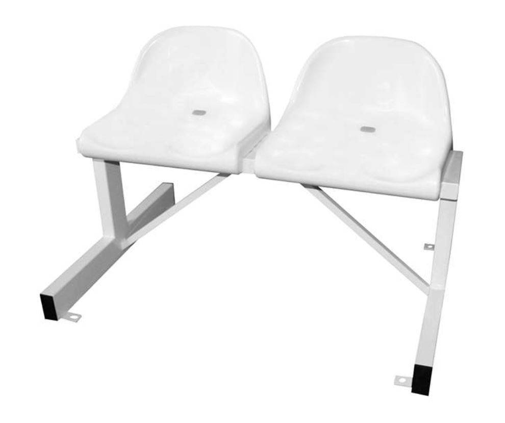 Banco Metalico Asiento PVC 2 Plazas