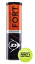 Pelotas Tenis Dunlop FORT CLAY COURT 1 Bote de 4 pelotas