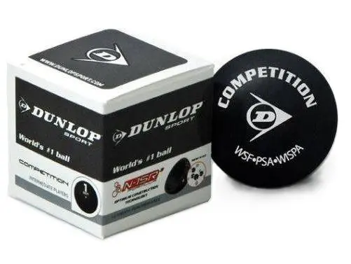 Bolas Squash Dunlop COMPETITION Punto Amarillo