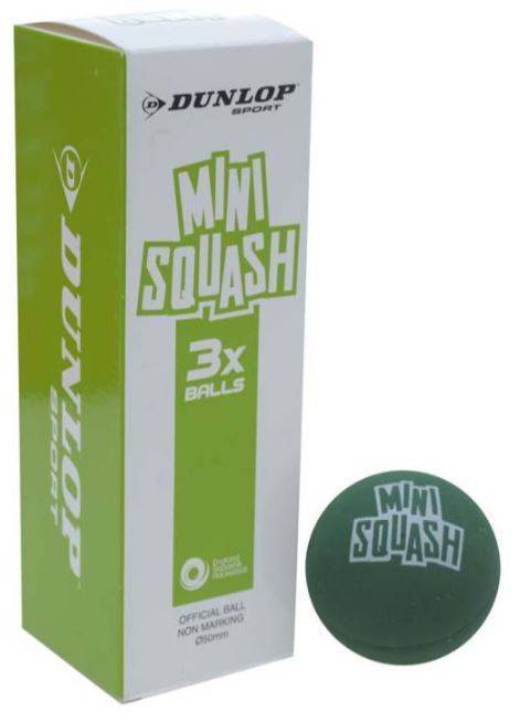 Bolas Mini Squash Dunlop x3 Competicion 40mm