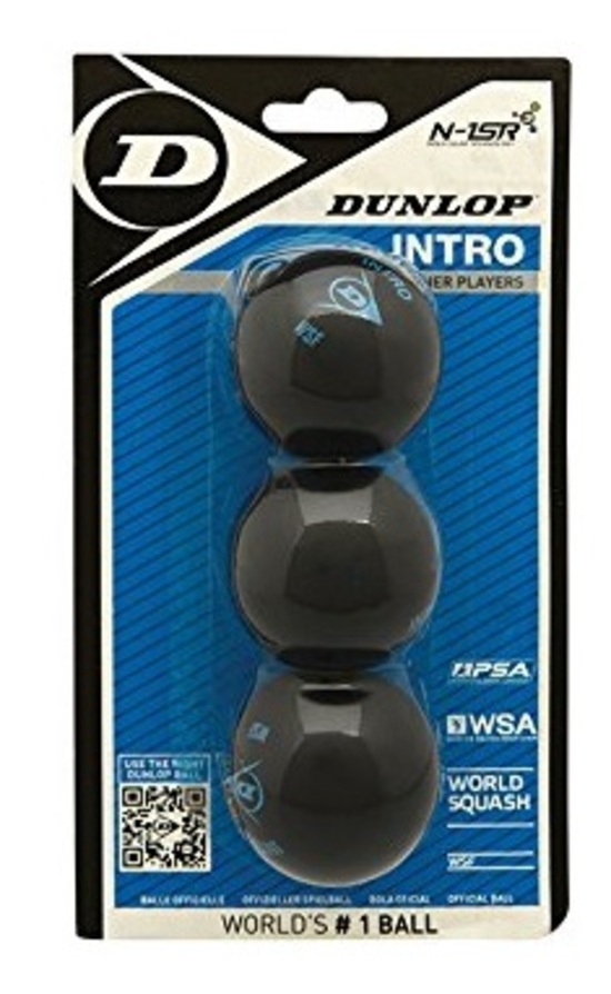 Bolas Squash Dunlop INTRO Punto Azul 3 bolas