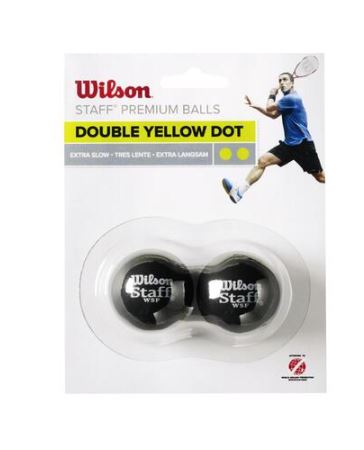 Bolas Squash Wilson Staff Doble Punto Amarillo 2 bolas