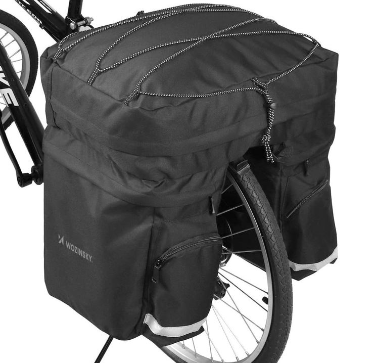 Bolsa de Viaje Wozinsky para Bicicleta 60 litros Cubierta Lluvia