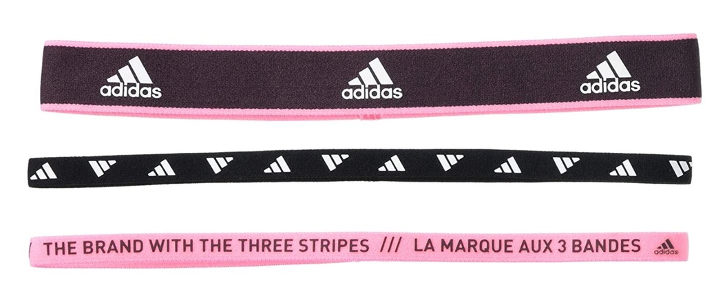 Cinta Running adidas 3pp Headband Negro Rosa