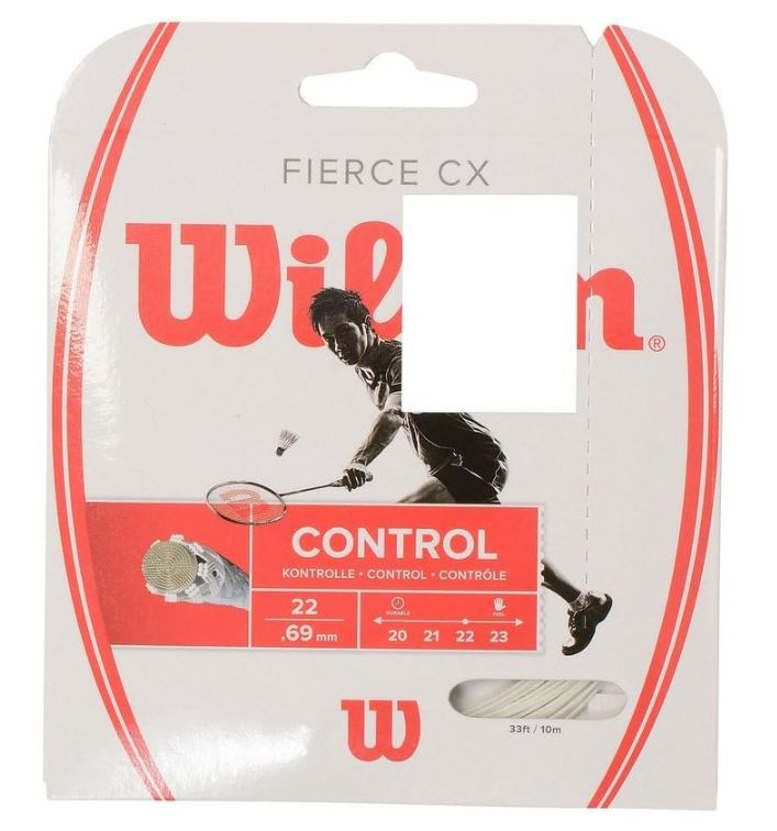 Cordaje Bádminton Wilson Fierce CX Set 10m 69mm Blanco