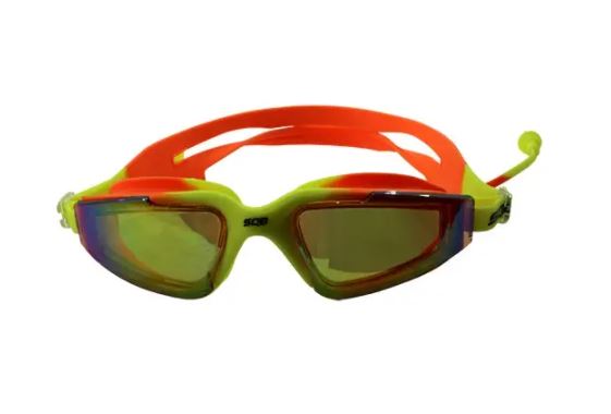 Gafas Natación Lente Squba Espejo ENKI Amarillo Naranja