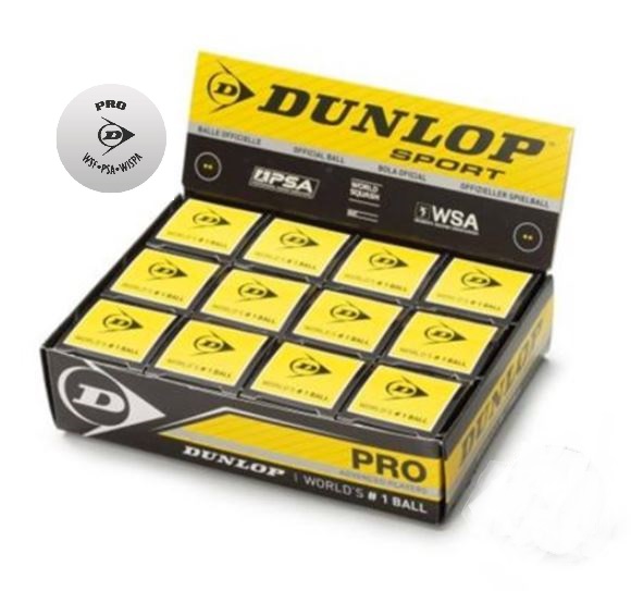 Bolas Squash Dunlop PRO Blancas Caja 12 