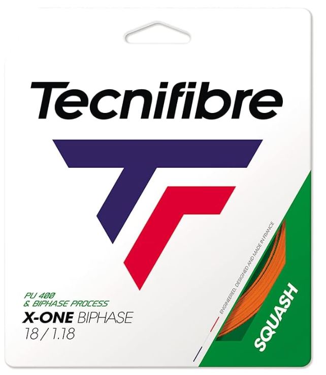 Cordaje Squash Tecnifibre X-ONE BIPHASE Set 12m Naranja