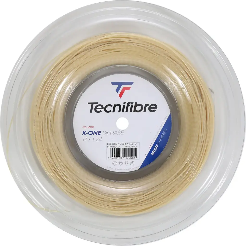 Cordaje Tenis Tecnifibre X-ONE BIPHASE 200m Natural 