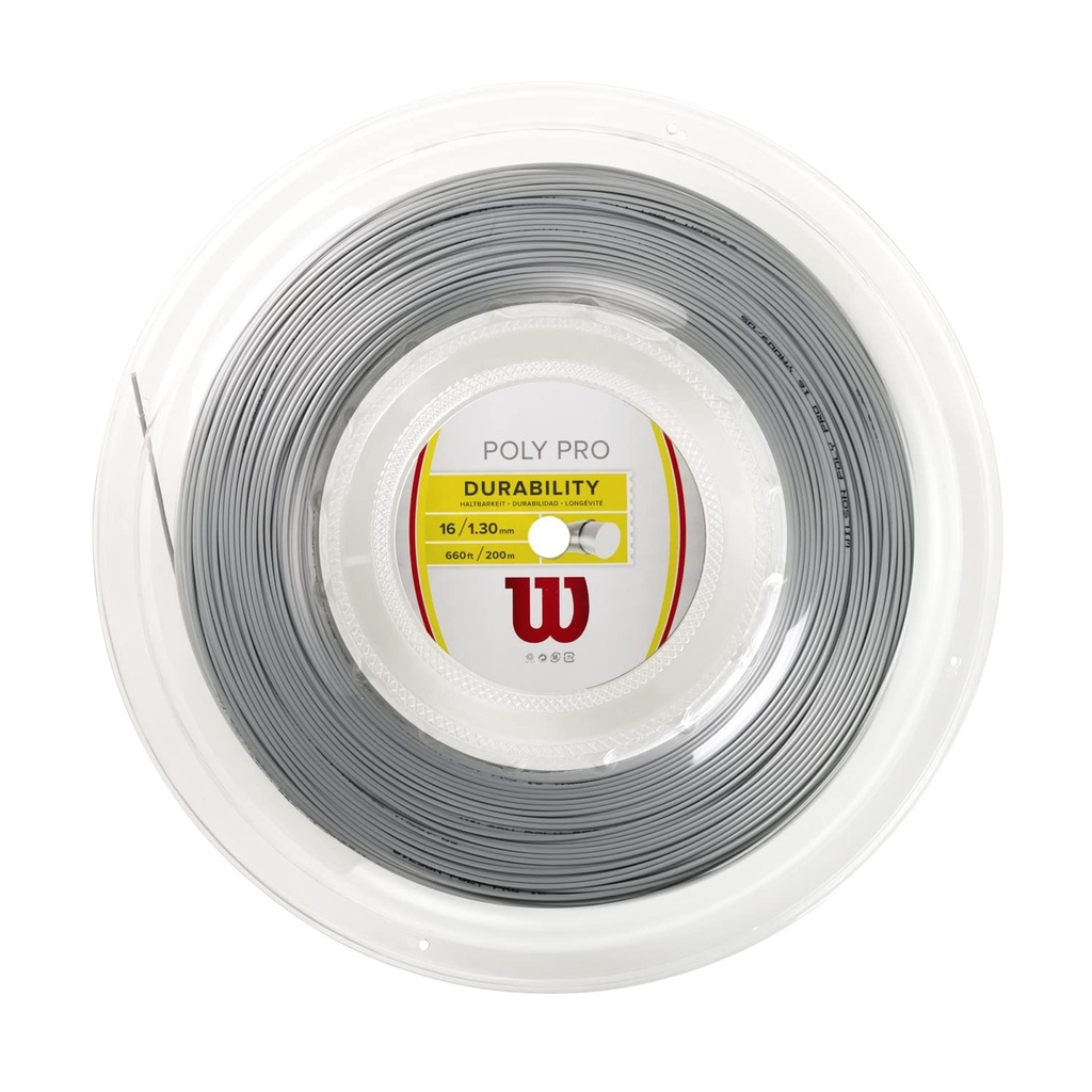 Cordaje Tenis Wilson Poly Pro 1.25mm 200m Plata