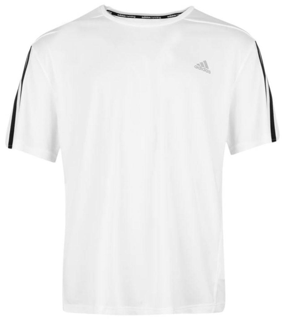 Camiseta adidas Questar Hombre Running T Shirt Blanco Talla XL