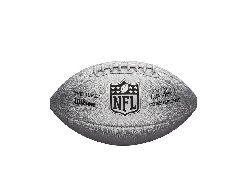 Balón Fútbol Americano Wilson NFL Duke Metallic Edition Silver Official Size 