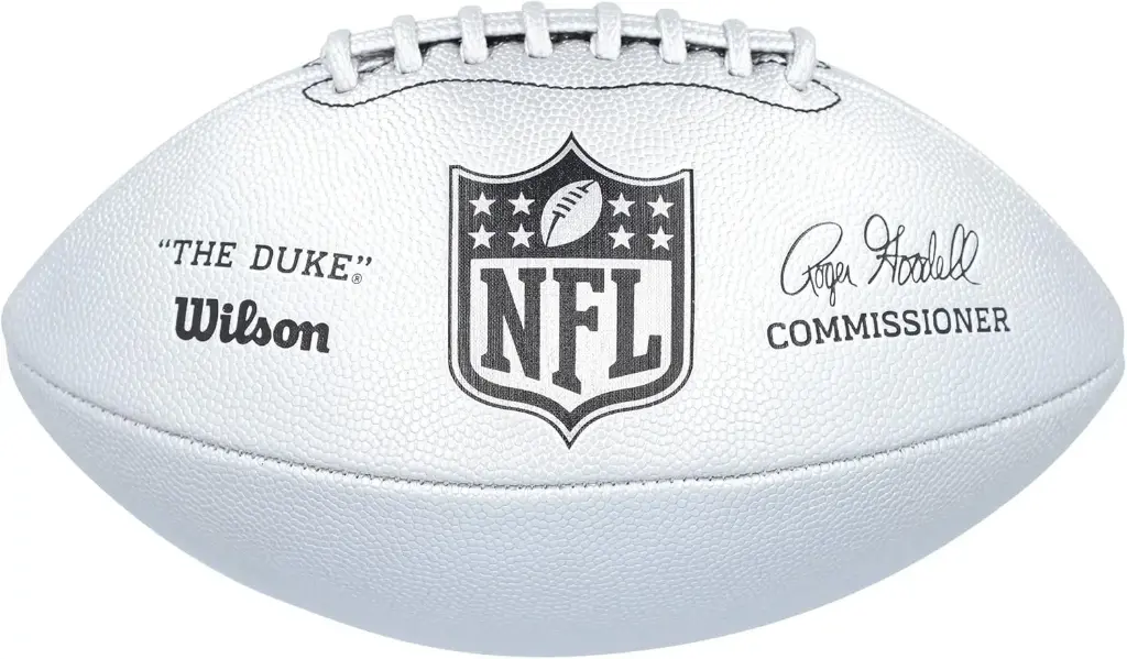 Balón Fútbol Americano Wilson NFL Duke Metallic Edition Silver Official Size 