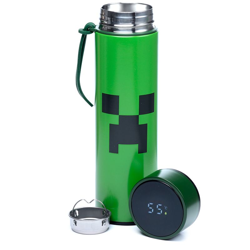 Botella Termo con Termómetro Minecraft Creeper