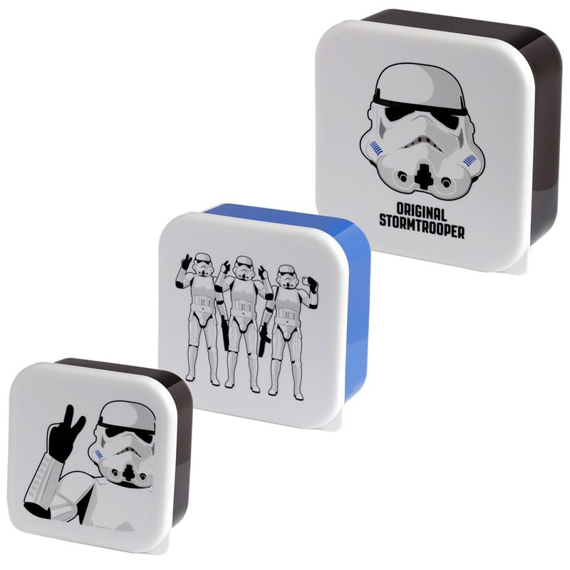 Set de 3 Fiambreras Táper Soldado Imperial Stormtrooper M L XL