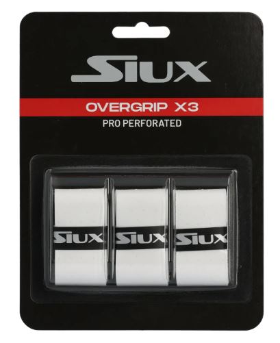 Overgrips Pádel Siux Pro Perforados Blíster 3u Blanco