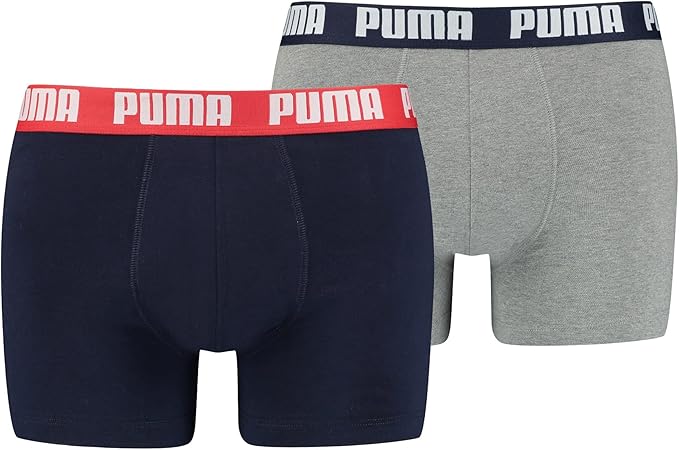 Boxer Puma Basic Boxer 2 Pares Azul/Gris Talla L-2