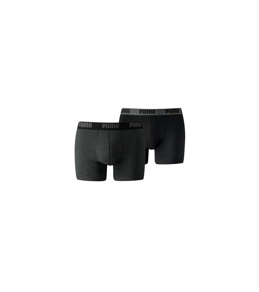 Boxer Puma Basic Boxer 2 Pares Negro/Gris Talla L-3