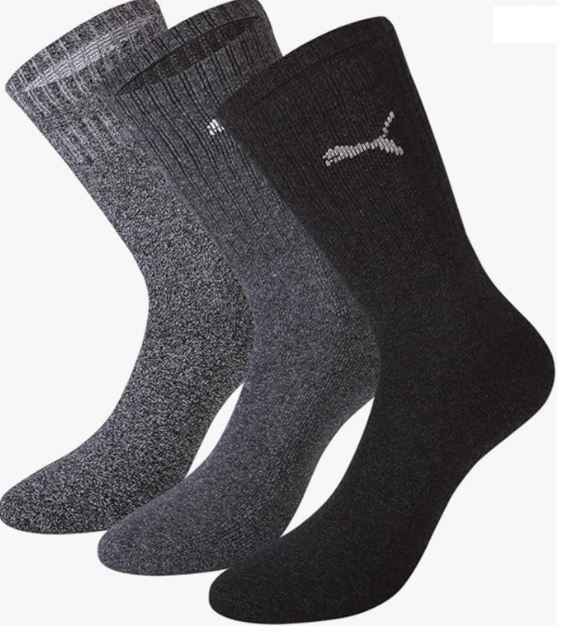 Calcetines Puma Regular Crew Pack 3 Pares Gris/Antracita/Gris Talla 39/42-2