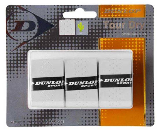 Overgrips Dunlop TOUR DRY 3 Blanco D