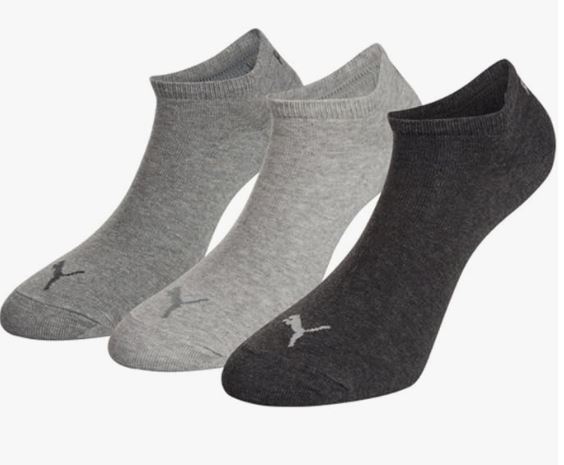 Calcetines Puma Unisex Sneaker Pack 3 Pares Antracita/Gris/Gris