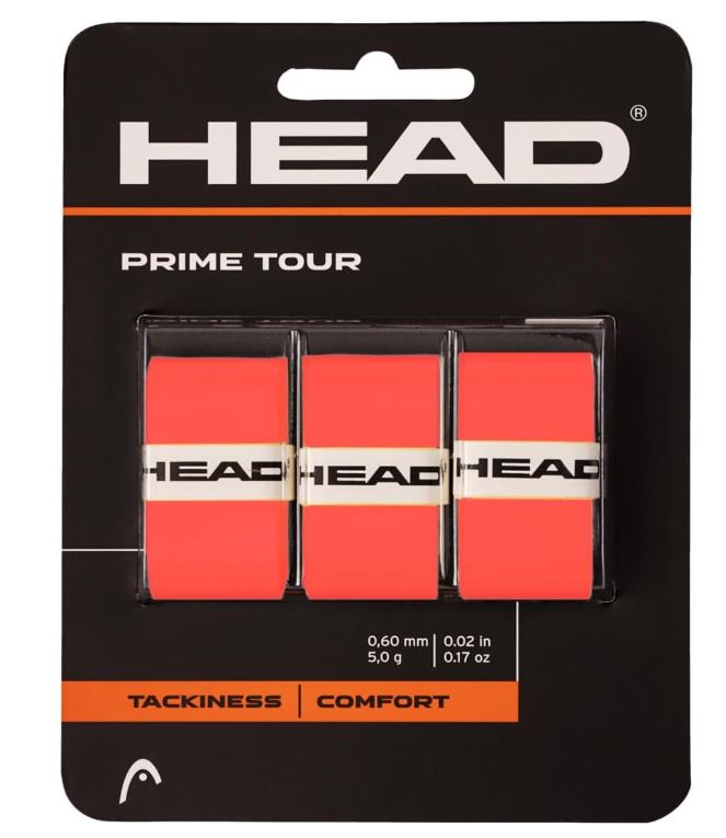 Overgrips Head Prime Tour Blíster 3u Salmón