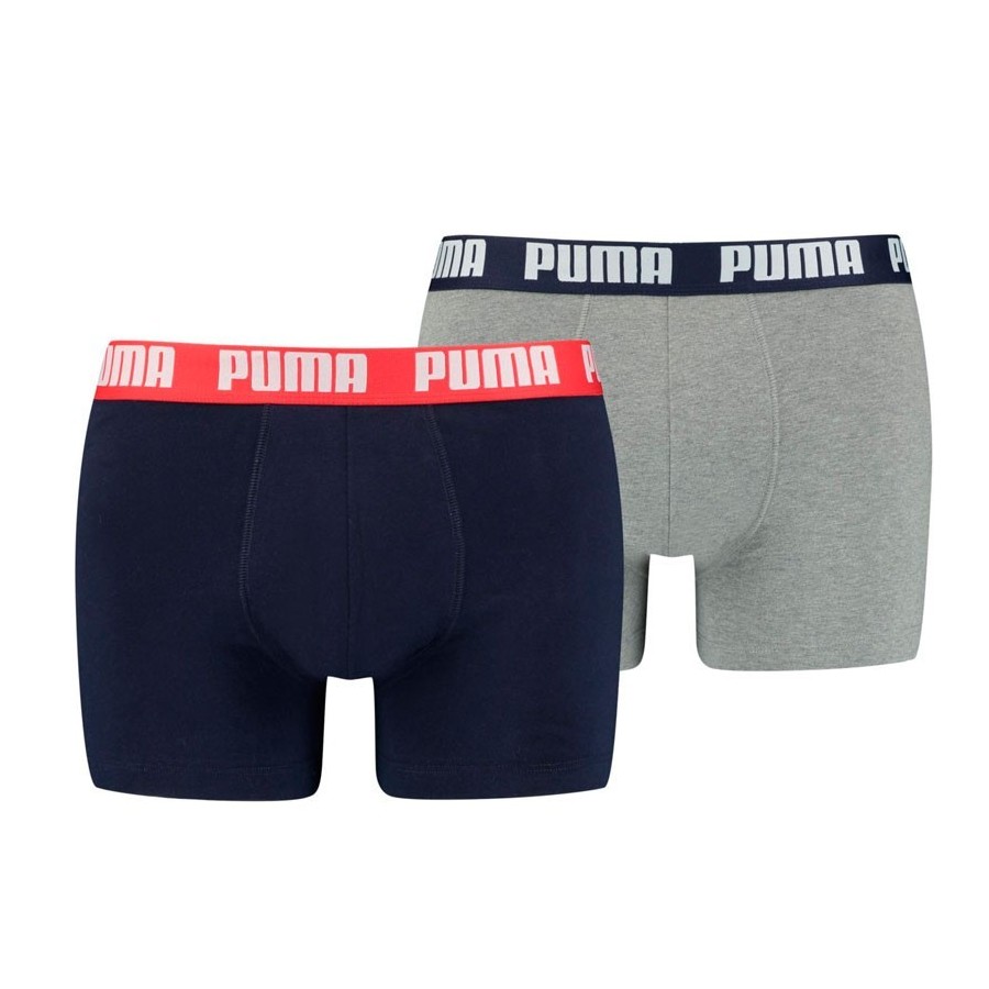 Boxer Puma Basic Boxer 2 Pares Marino/Gris