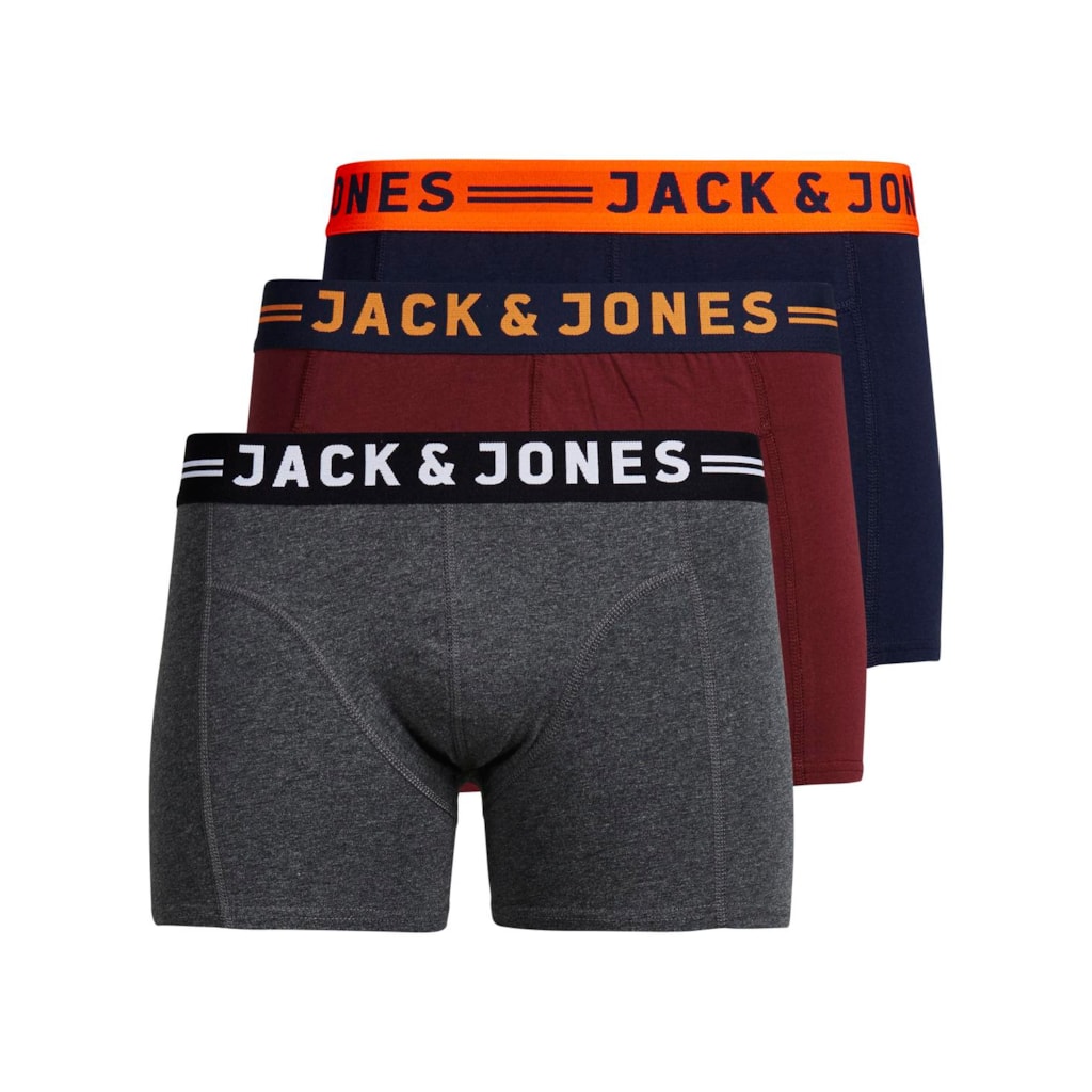 Bóxers Junior Jack & Jones Jaclichfield Pack 3 Gris/Granate/Marino