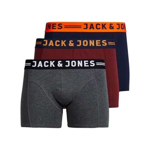 [DAC0798-116] Bóxers Junior Jack & Jones Jaclichfield Pack 3 Gris/Granate/Marino (116)