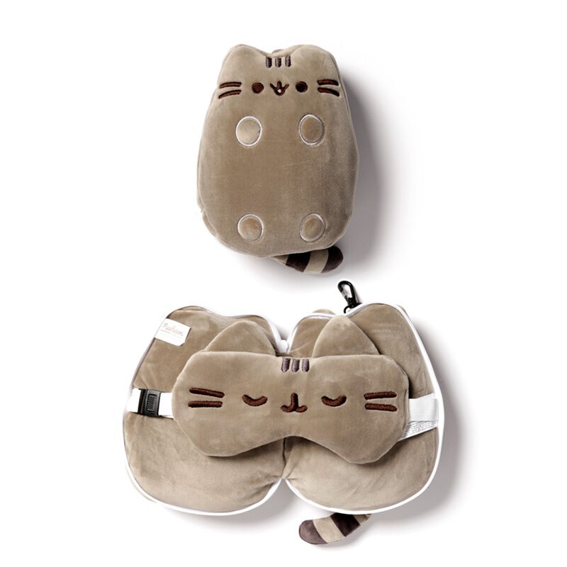 Almohada de Viaje con Antifaz Relaxeazzz Gato Pusheen