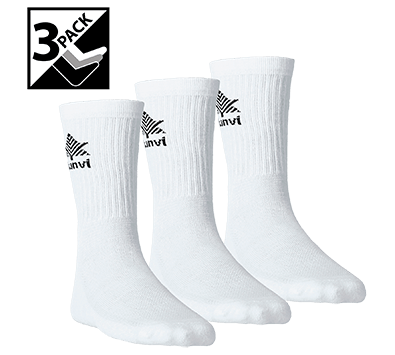 Calcetines Luanvi Media Caña Pack 3 Pares Blanco