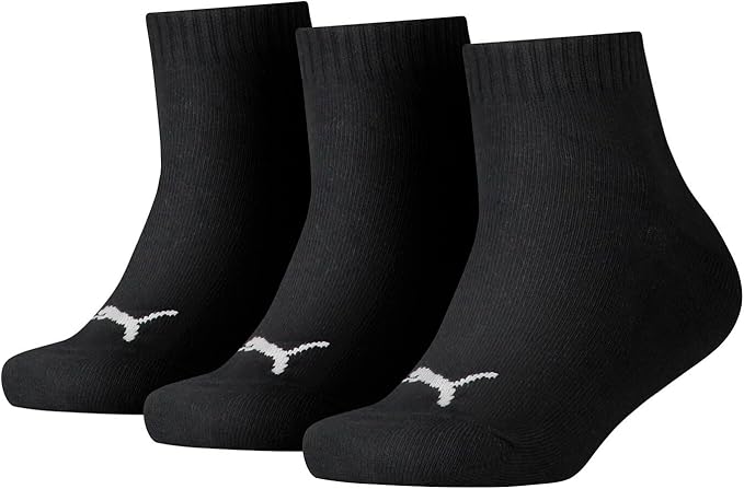 Calcetines Puma Kids Quarter Pack 3 Pares Negro