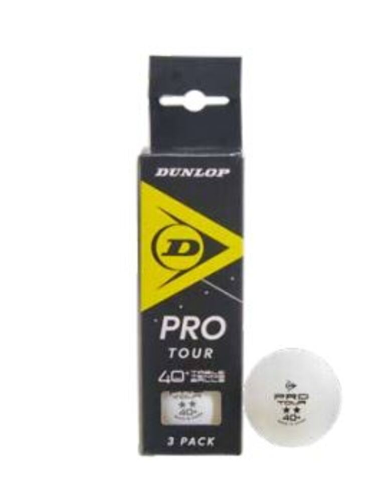 Pelotas Tenis Mesa Dunlop Pro Tour 3 bolas Blancas D