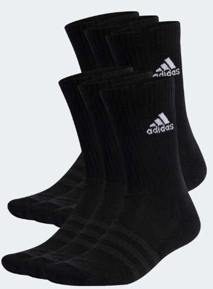 Calcetines adidas Cushioned Classic Unisex 6 par Negro