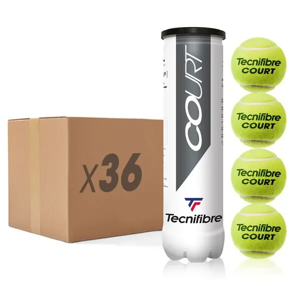 Pelotas Tenis Tecnifibre COURT Caja 36 botes de 4 pelotas