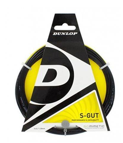 Cordaje Tenis Dunlop S-Gut set 12 m 1.32 mm Negro D