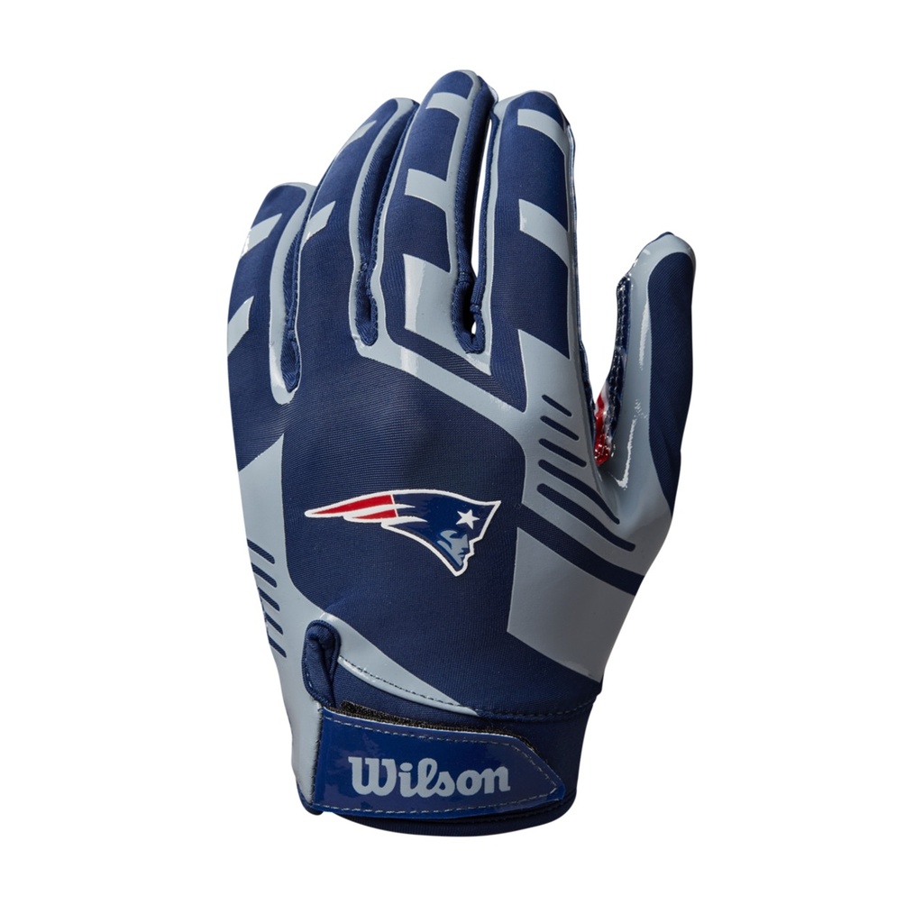Guantes Fútbol Americano Wilson Adulto NFL Stretch Fit New England Patriots