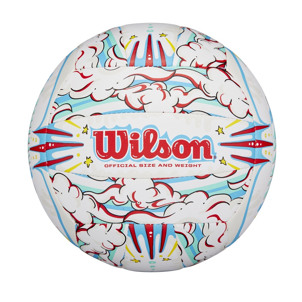 Balón Voleibol Wilson Graffiti Peace Blanco/Azul