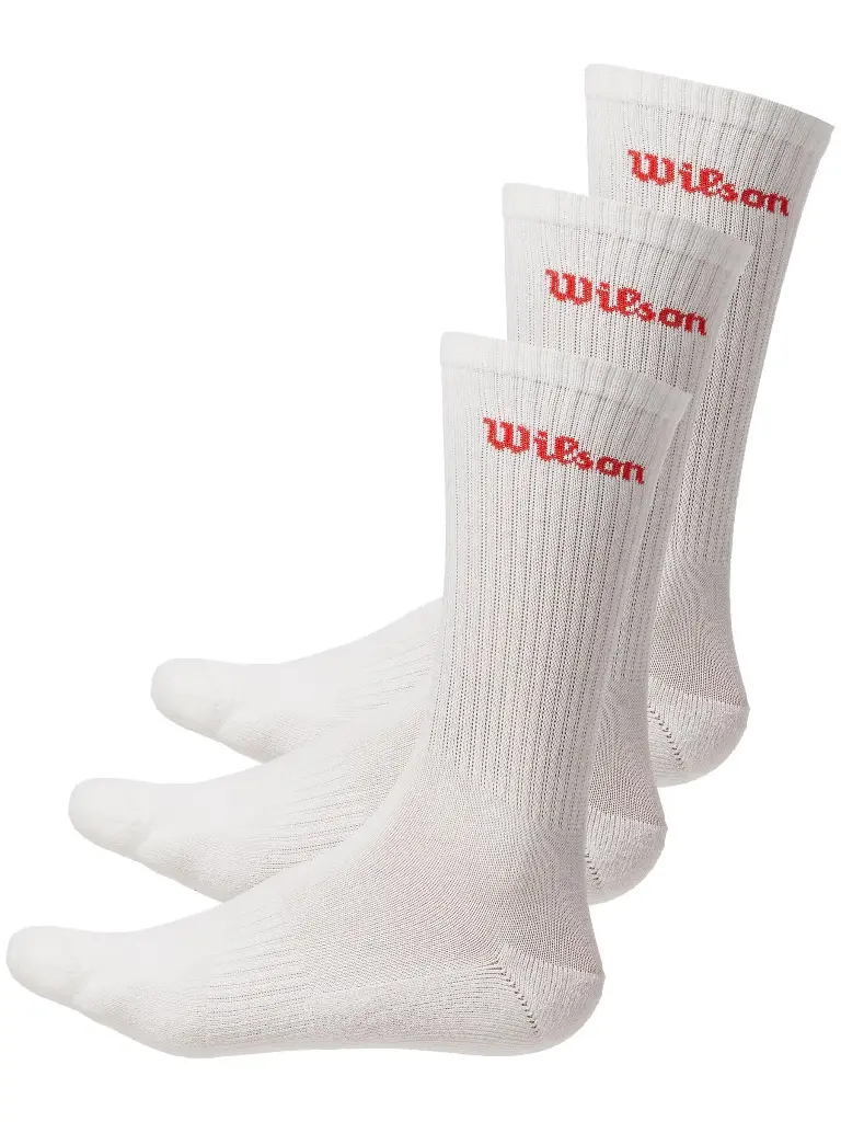 Calcetines Wilson U Crew Logo 3 Pares Blanco