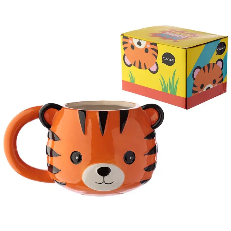 Taza de Cerámica 3D con Forma Tigre Animales Adorables Adoramals 
