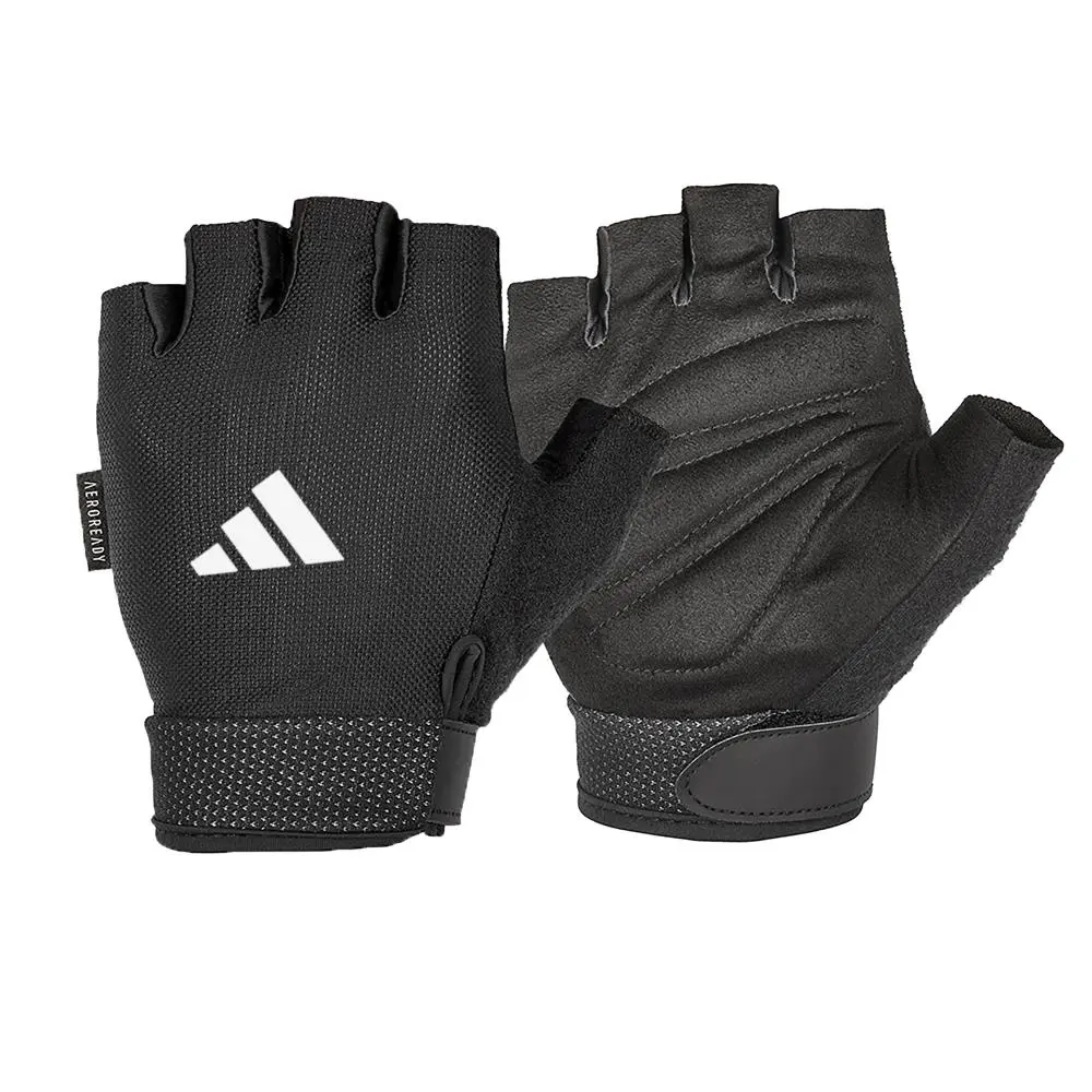 Guantes Entrenamiento adidas Essential Aeroready Ajustables Negro/Blanco