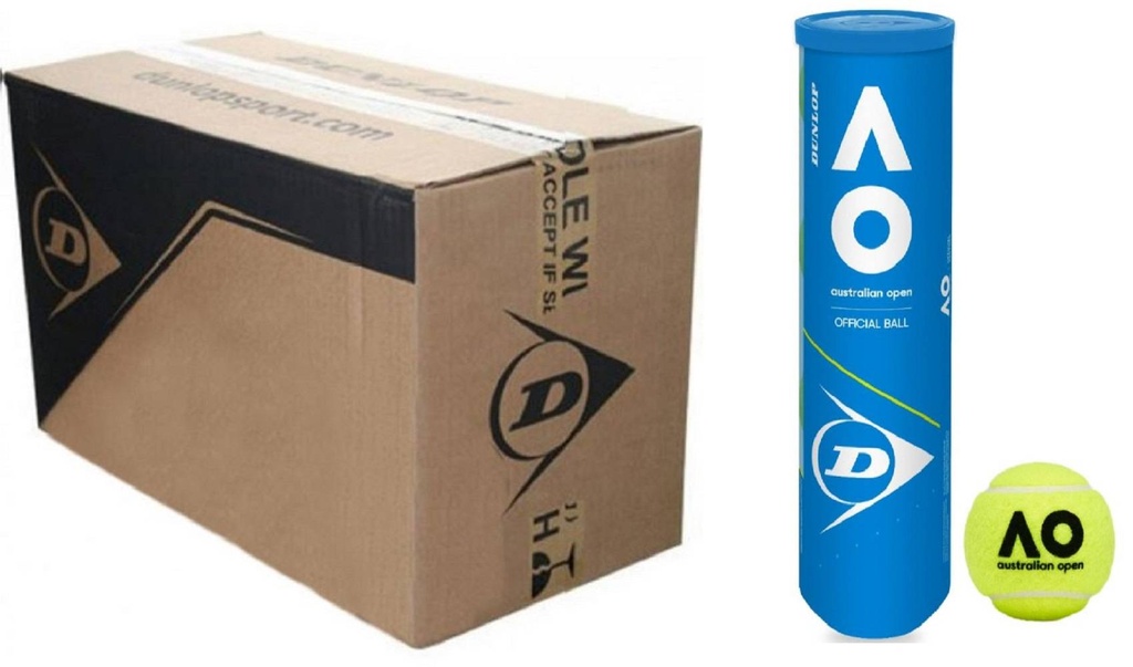Pelotas Tenis Dunlop AUSTRALIAN OPEN B4 18 Botes 4 pelotas