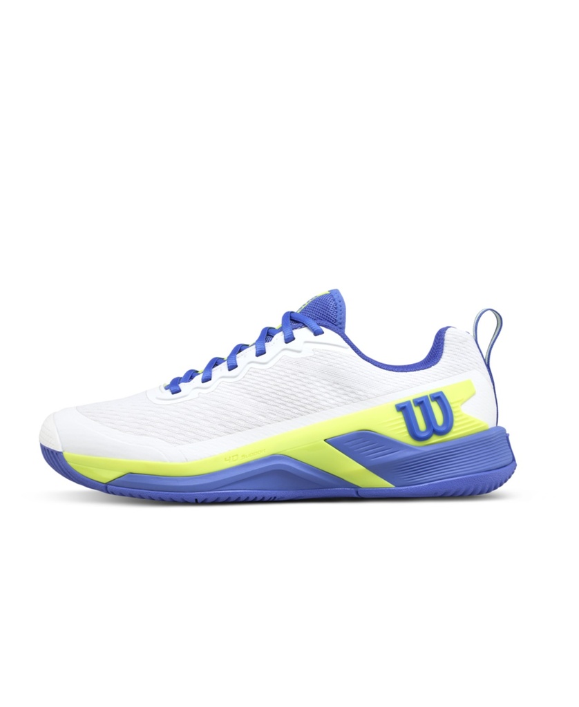 Zapatillas Wilson Rush Pro 4.5 Clay Blanco/Azul/Amarillo Hombre