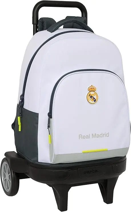Mochila Grande Con Ruedas Compact Evolution Extensible Real Madrid Equipación 25/26