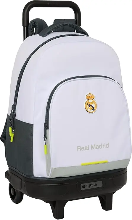 Mochila Grande Con Ruedas Compact Extraible Real Madrid Equipación 25/26