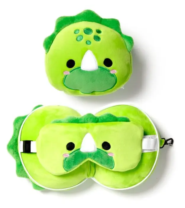 Almohada de Viaje con Antifaz Relaxeazzz Dinosaurio