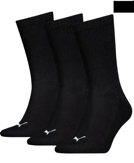 Calcetines Puma Cushioned Next Crew 3 pares Negro