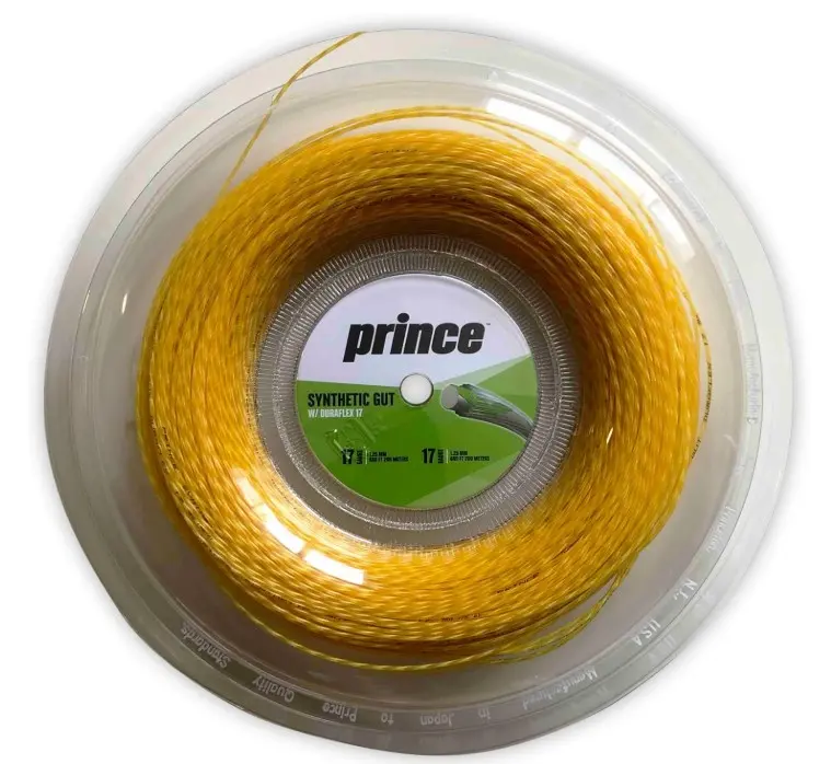 Cordaje Tenis Prince Synthetic Gut Duraflex 200m  1.30mm Amarillo Fluor