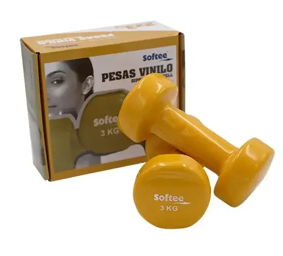 Mancuernas de Vinilo Juego de 2 pesas de 3 kg